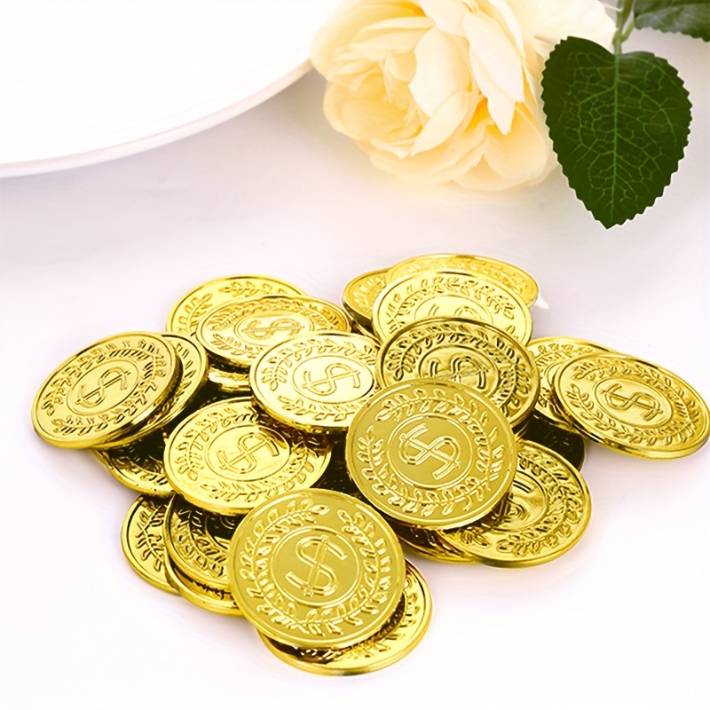 Arcade Game Coin - 50 шт. пластиковых золотых монет для