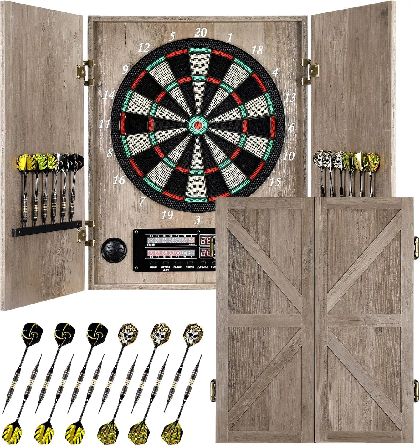 Electronic Dartboard Cabinet - Электронная дартс-доска, декоративный шкаф для дартса