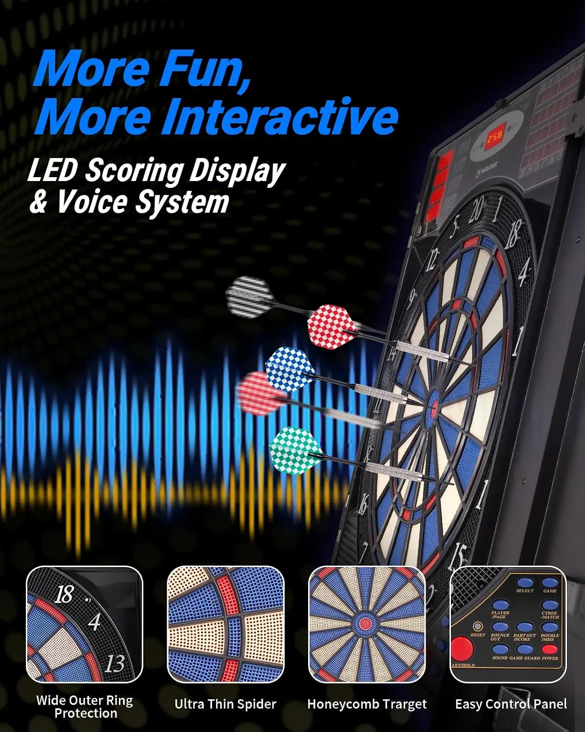 Электронный дартс-аппарат с шк – обзор и цена Electronic Dartboard Cabinet